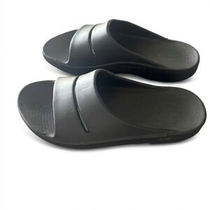 OOFOS Original OOahh Recovery Slide Size M13/ W15 Sandals Black Minimalist